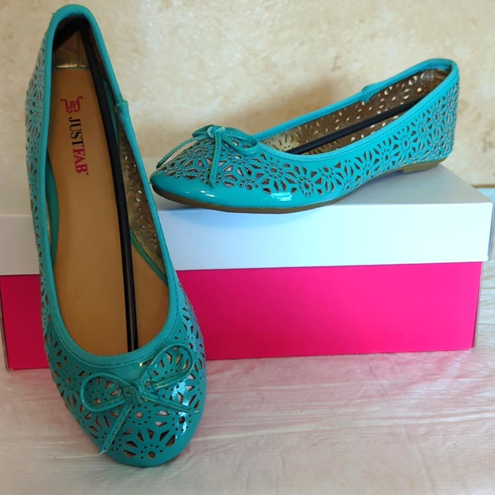 Nib Just Fab Flats 7, Seafoam Green